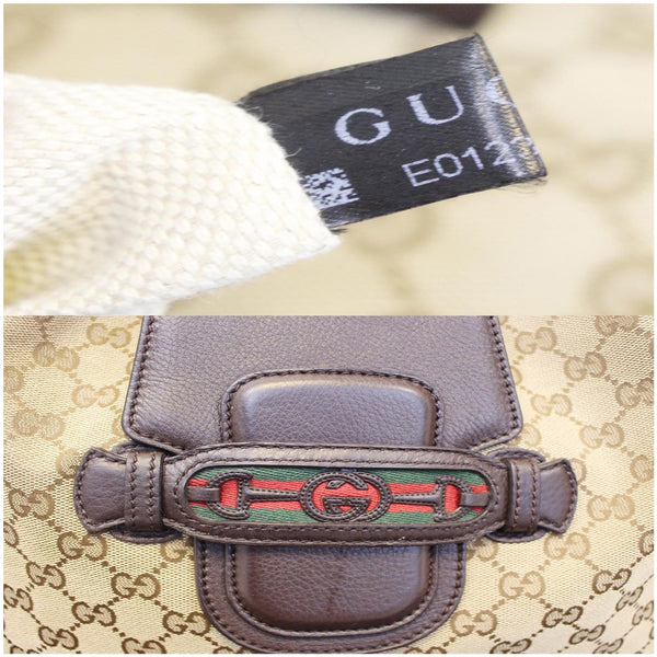 GUCCI Dressage Monogram Web Hobo Bag Dark Brown-US