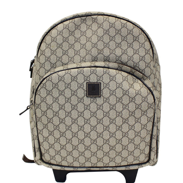 Gucci GG Supreme Canvas Trolley Backpack Bag Beige-US