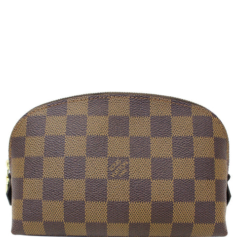 LOUIS VUITTON Damier Ebene Cosmetic Pouch Brown