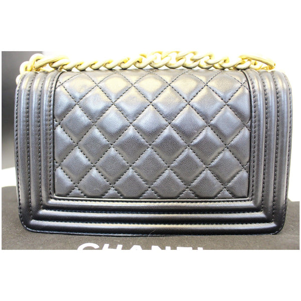 Chanel Le Boy Small Lambskin Leather Shoulder Bag - front view