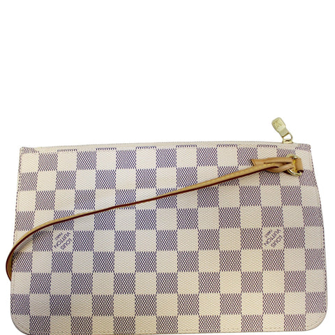 LOUIS VUITTON Pochette Wristlet Pouch Damier Azur Neverfull