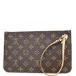 LOUIS VUITTON Pochette Wristlet Pouch Monogram Canvas Neverfull MM Brown