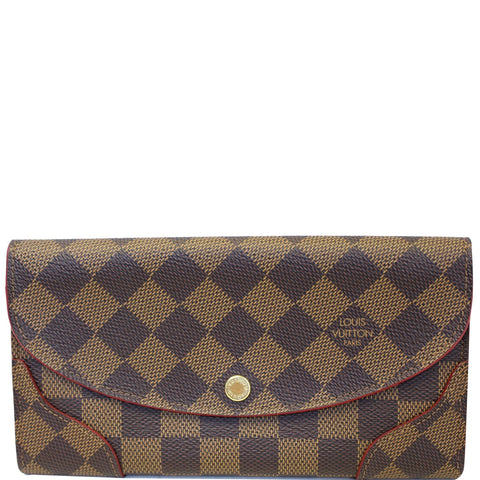 LOUIS VUITTON Caissa Damier Ebene Wallet Brown