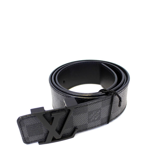 LOUIS VUITTON Damier Graphite LV Initiales Belt