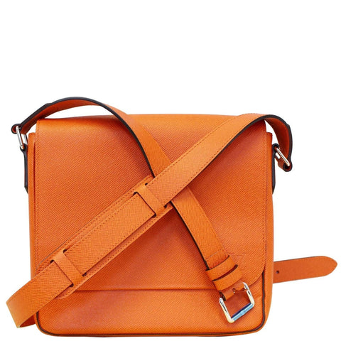 LOUIS VUITTON Taiga Leather Roman PM Messenger Bag Orange