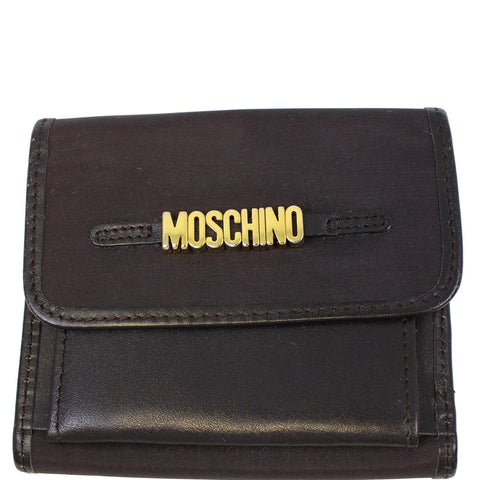 MOSCHINO Vintage Foldover Wallet Black