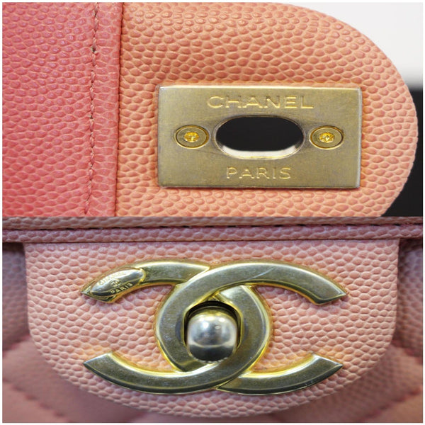 Chanel Sunset On The Sea Caviar Leather Small Flap buckle 