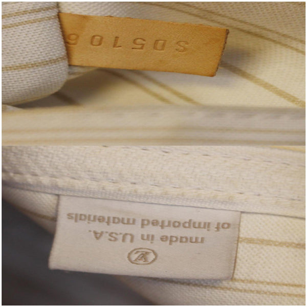 Louis Vuitton Neverfull GM Damier Azur Tote Bag - interior 