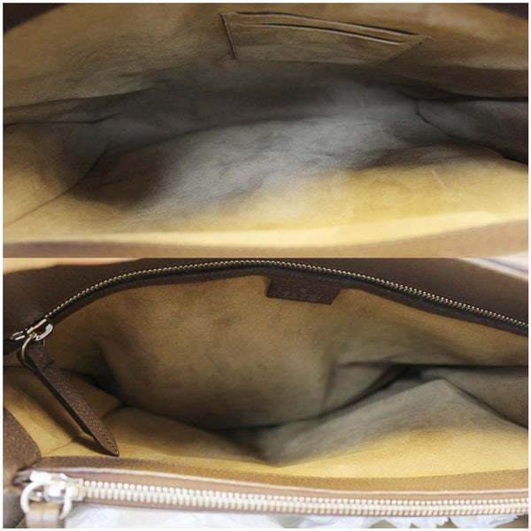 GUCCI GG Supreme Monogram Tian Print Tote Shoulder Bag Maple Brown 406387