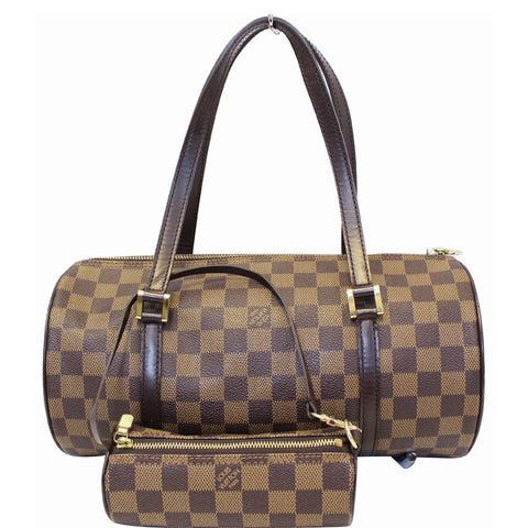 LOUIS VUITTON Papillon 30 Damier Ebene Shoulder Handbag Brown
