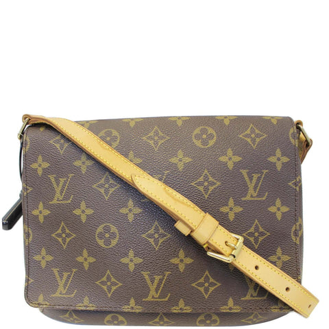 LOUIS VUITTON Musette Tango Monogram Canvas Short Strap Shoulder Bag Brown