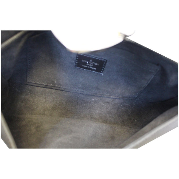 Louis Vuitton Montaigne Epi Leather Clutch Bag Black - interior