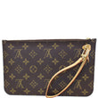 LOUIS VUITTON Pochette Wristlet Pouch Monogram Canvas Neverfull MM Brown