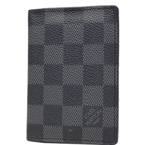 LOUIS VUITTON Pocket Organizer Damier Graphite Card Case Black