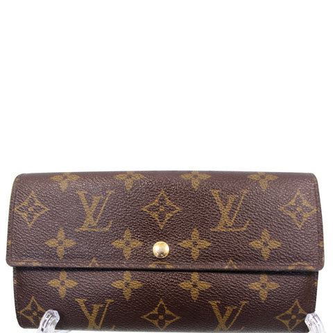 LOUIS VUITTON Sarah Monogram Canvas Wallet Brown