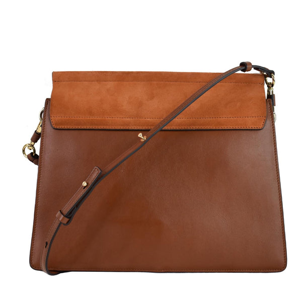 CHLOE Faye Medium Leather Shoulder Bag Brown