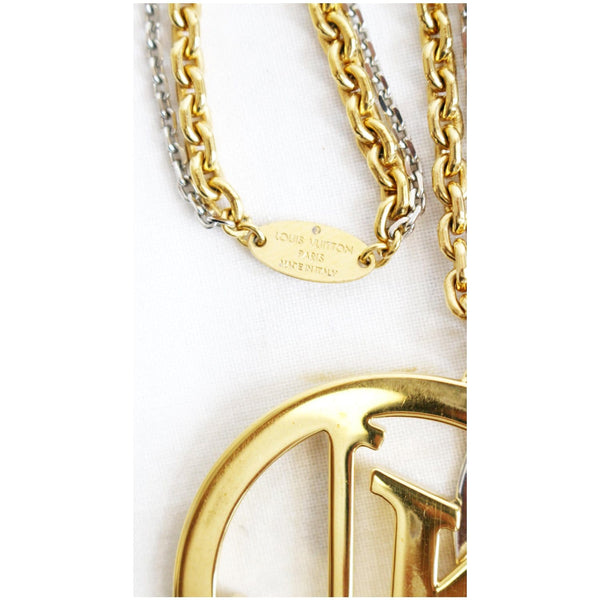 Louis Vuitton Louise Long Necklace Gold brass metal