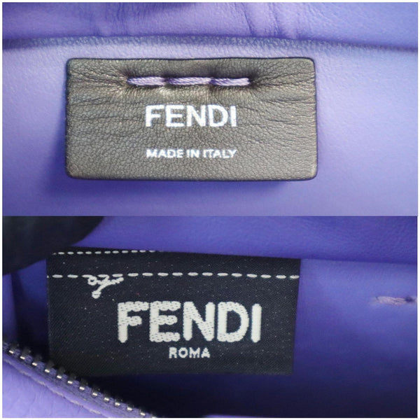 FENDI 3 Jours Mini Calfskin Leather Crossbody Bag Iris