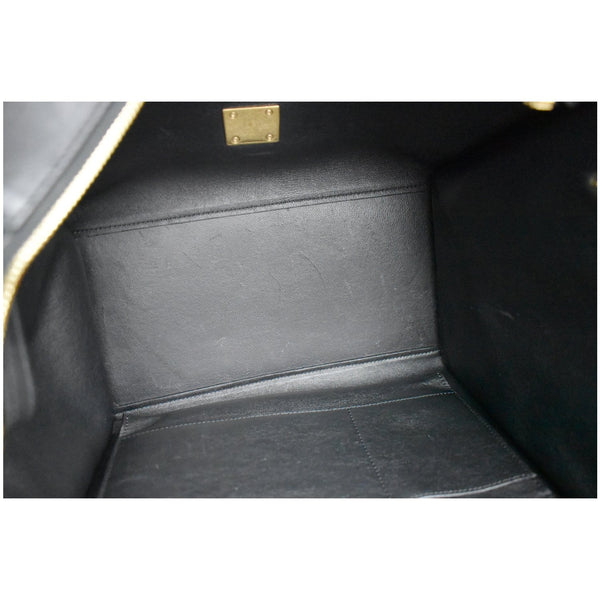 CELINE Trapeze Medium Croc Tote Shoulder Bag Black