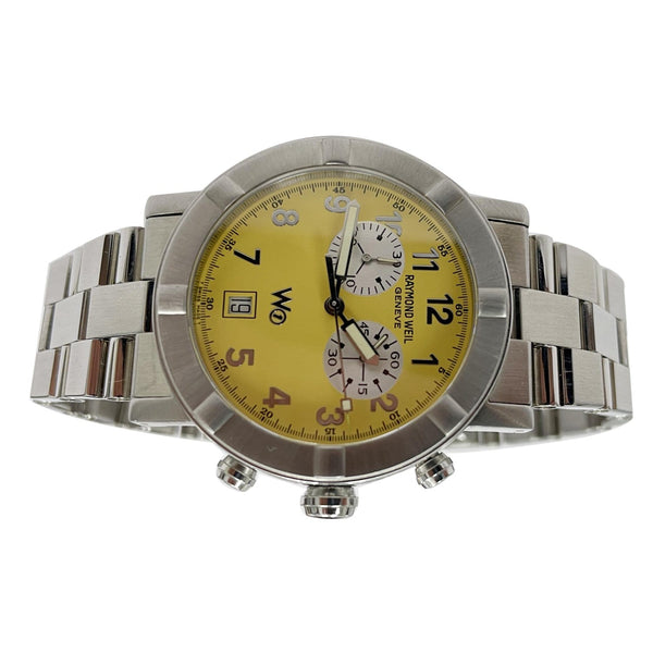 Raymond Weil W1 8000 Parsifal Chronograph 38mm Watch - yellow dial | DDH