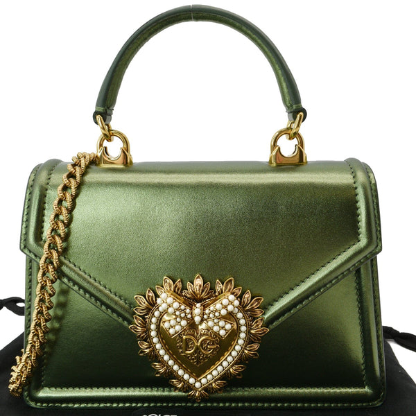 Dolce & Gabbana Small Devotion Nappa Mordore Leather Bag