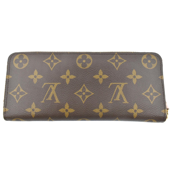 LOUIS VUITTON Clemence Monogram Canvas Zippy Wallet Rose Ballerine