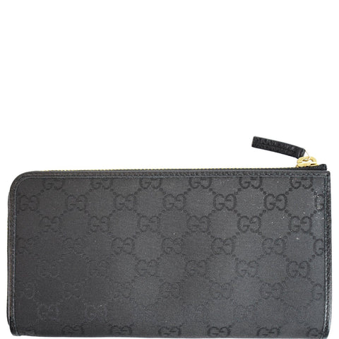 GUCCI GG Canvas Zip Around Wallet Black 332747