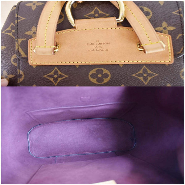 Lv Montsouris NM Monogram Canvas Backpack made in France