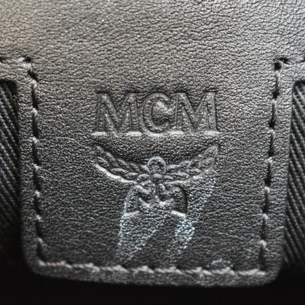 MCM Visetos Canvas Boston Bag Black