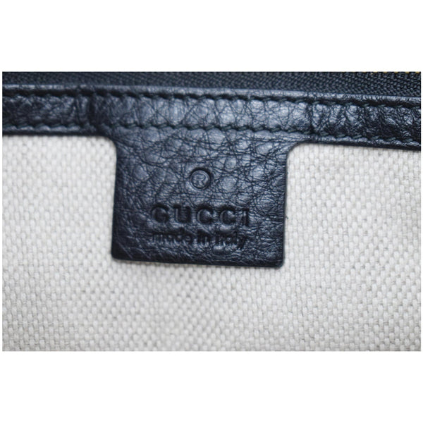 GUCCI Soho Pebbled Leather Chain Shoulder Bag Black 308982