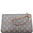LOUIS VUITTON Neverfull GM Monogram Canvas Pochette Wristlet Pouch Brown