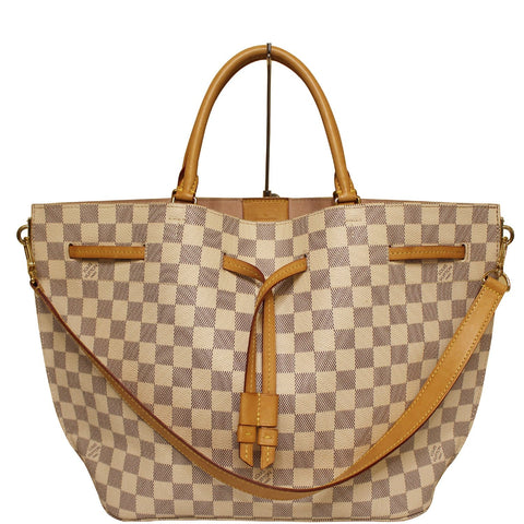 LOUIS VUITTON Girolata Damier Azur Shoulder Bag White