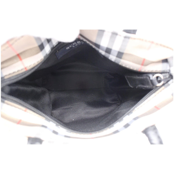 Burberry Mini Nova Check Canvas Tote Bag - front opened