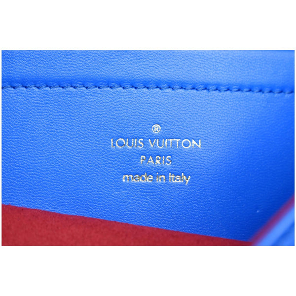 LOUIS VUITTON Coussin Monogram Embossed Pochette Crossbody Bag Blue