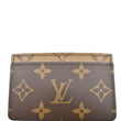 LOUIS VUITTON Reverse Monogram Canvas Card Holder Brown