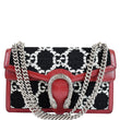 GUCCI Dionysus GG Tweed Small Shoulder Bag Cerise 400249