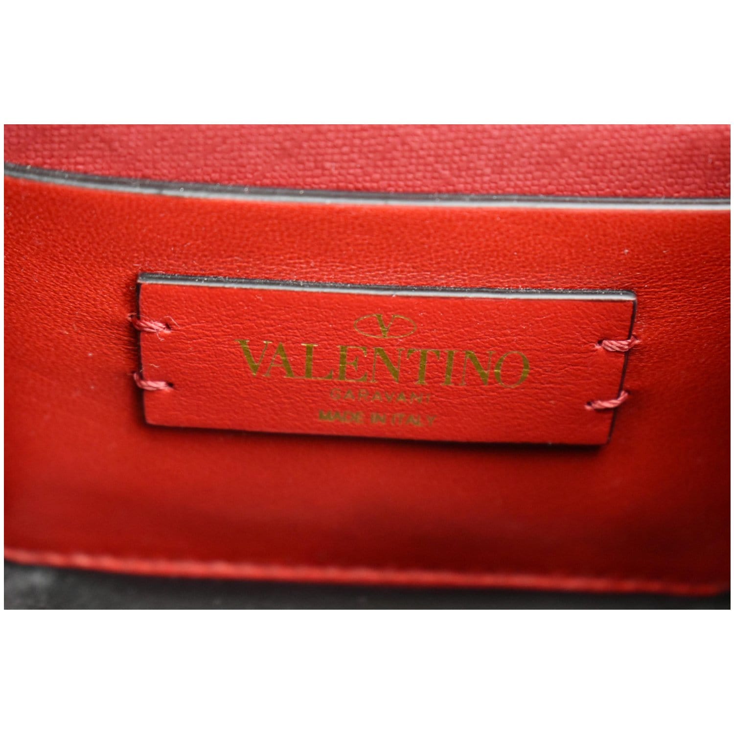 Vintage Valentino Garavani red leather clutch shoulder bag with