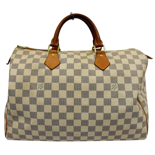 Louis Vuitton Speedy 35 Damier Azur Satchel Bag blue