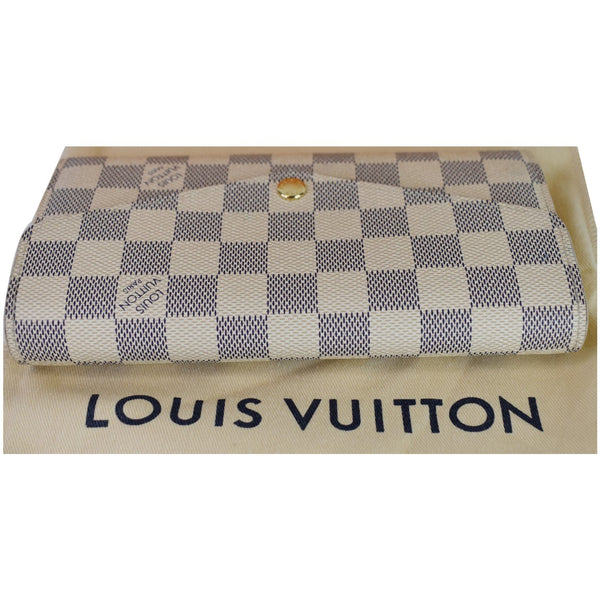 Louis Vuitton Damier Azur Sarah Wallet For Women White  - full view
