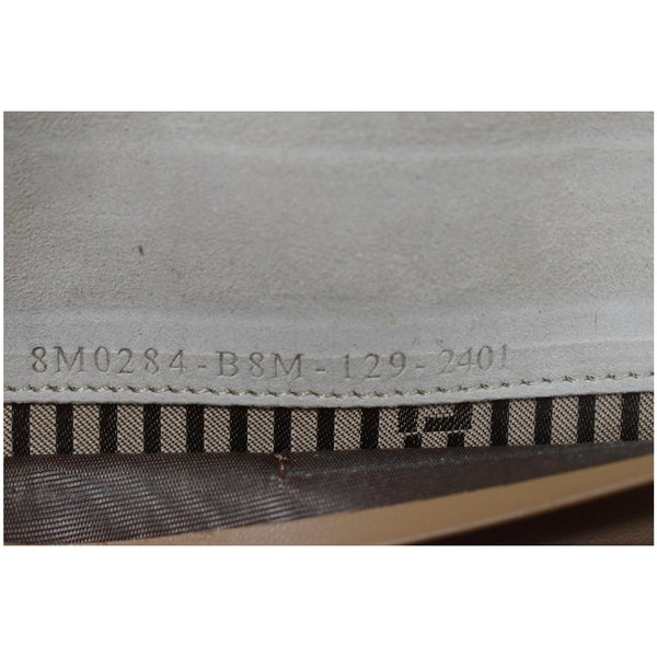 FENDI Tricolor Leather Fendista Envelope Clutch Beige