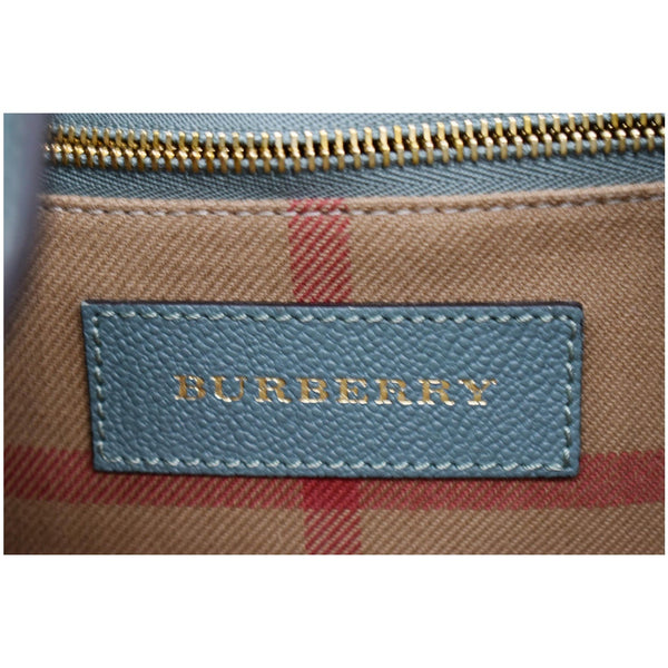 Preloved Burberry Bucket Leather Shoulder Bag Blue
