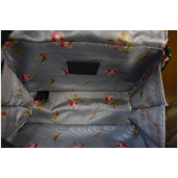 Gucci Wicker Linea Cestino Mini Web Shoulder Bag - interior