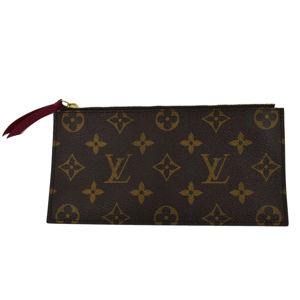 LOUIS VUITTON Felicie Zippered Monogram Canvas Insert Pouch Brown