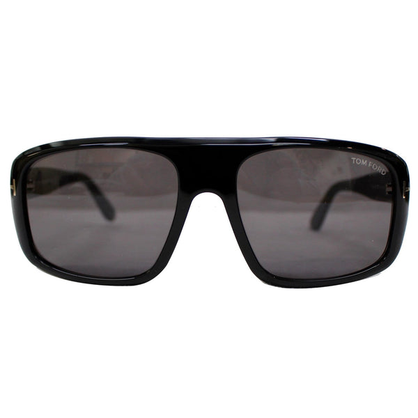 TOM FORD FT0754 01A 59 Duke Shiny Black Sunglasses Smoke Lens