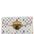 LOUIS VUITTON Eugenie Multicolor Monogram Wallet White