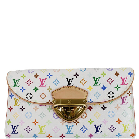 LOUIS VUITTON Eugenie Multicolor Monogram Wallet White