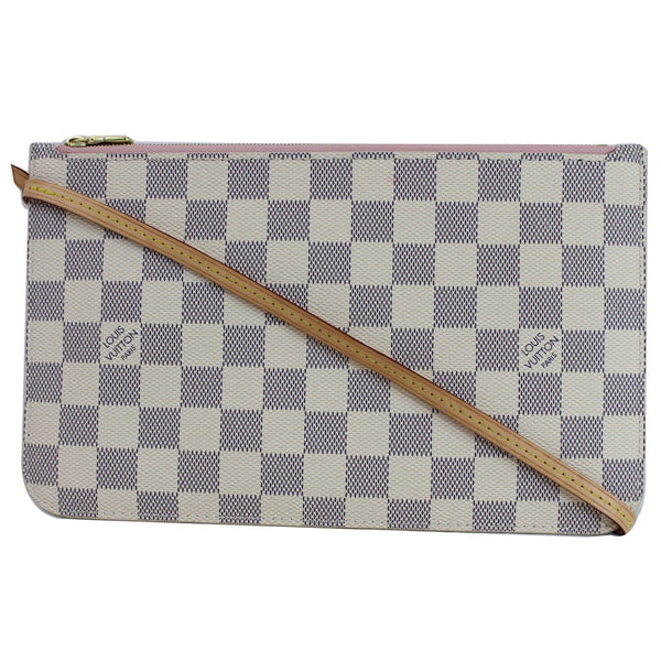 Louis Vuitton Pochette Damier Azur Neverfull MM Pouch shoulder strap