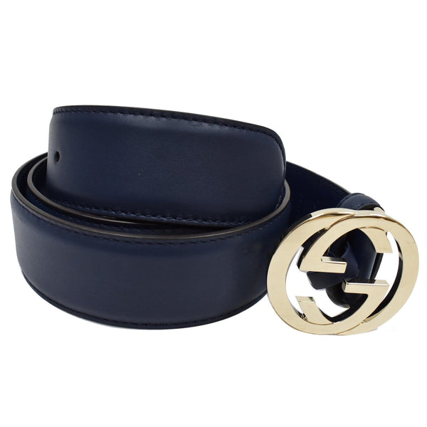 Gucci GG Reversible Leather Belt Blue/Black Size 90.36 | DDH
