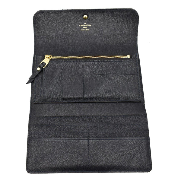 LOUIS VUITTON Virtuose Empreinte Leather Trifold Wallet Black