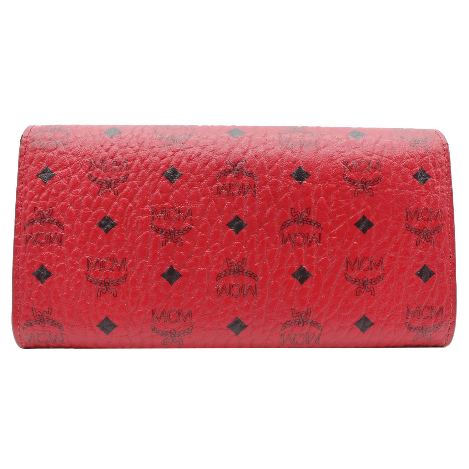 monogram wallet red